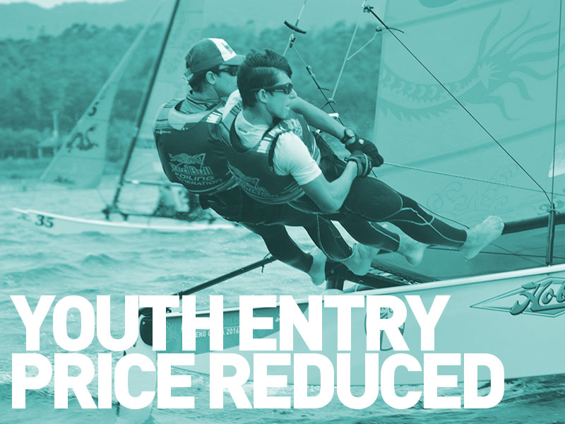 Hobie® 16 Youth World Championships entry fee reduction
